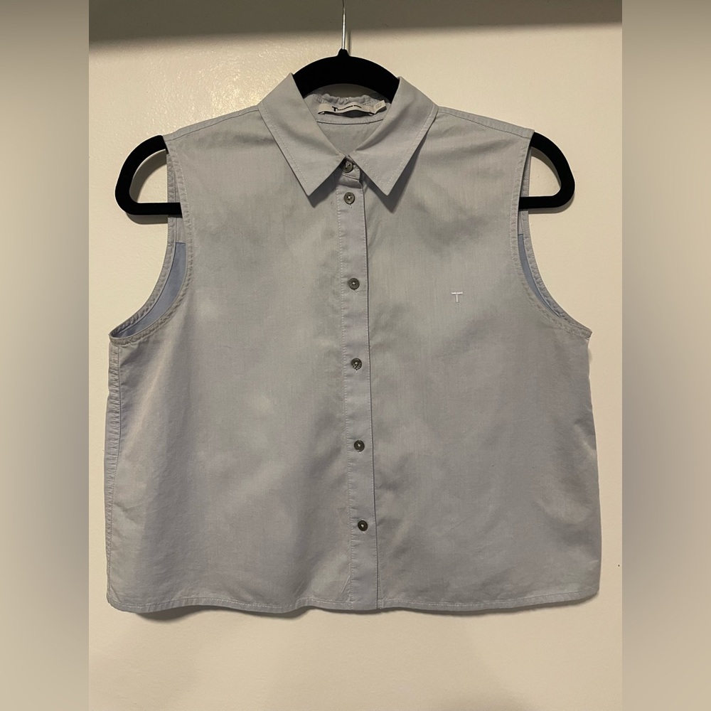 T Alexander Wang Cropped Sleeveless Button Down